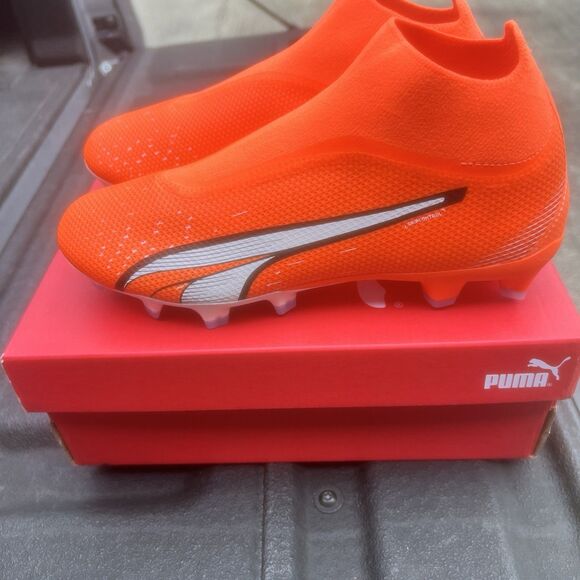 Puma Ultra Match  Firm GroundAg Soccer Cleats Men Orange 107243-01 Laceless Sz 7 main image 5